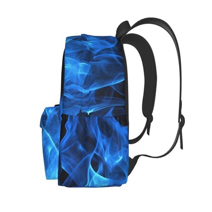 Blue Flame Travel Backpack for Men Women 15.6 inch Laptop Backpack Casual Daypack for Weekender - color: Blue Flame