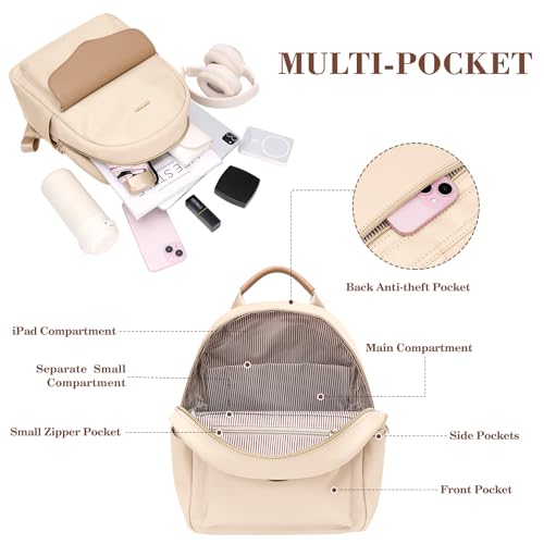 VNINE Mini Backpack Purse for Women Small Bookbag Stylish Waterproof Backpack Cute for Ladies Lightweight Travel Bag Shoulder Bag for College Daily Work