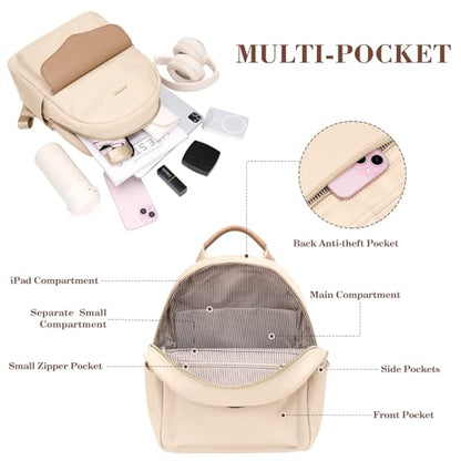 VNINE Mini Backpack Purse for Women Small Bookbag Stylish Waterproof Backpack Cute for Ladies Lightweight Travel Bag Shoulder Bag for College Daily Work