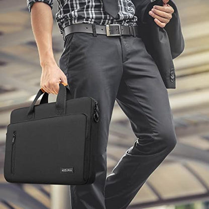 KIZUNA Laptop Bag Case 13.3 Inch Computer Shoulder Messenger Sleeve Briefcase for 13" MacBook Air/MacBook Pro 14 M2 Pro/M1 MAX/14 Lenovo ThinkPad X1 Carbon/IdeaPad Flex 5i /Huawei,Black - color: Black, size: 13-13.3 Inch