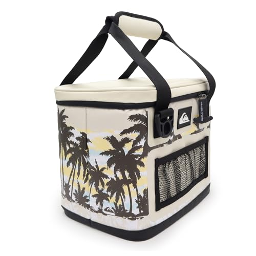 Quiksilver Cooler, 24 Cans, 48H Insulated Cooling, Leak Proof, Waterproof IPX7, Heavy Duty Cooler Bag for Beach, Camping, Fishing - color: Tropicamo, size: 18L