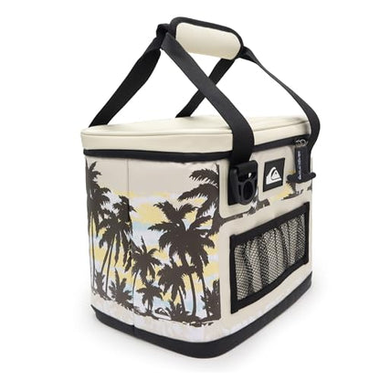 Quiksilver Cooler, 24 Cans, 48H Insulated Cooling, Leak Proof, Waterproof IPX7, Heavy Duty Cooler Bag for Beach, Camping, Fishing - color: Tropicamo, size: 18L