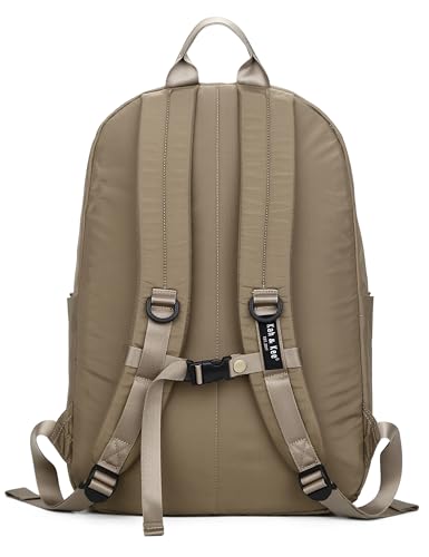 Kah&Kee Waterproof Laptop Backpack for Women - 17" Laptop Compartment + Detachable 11" iPad Tablet Sleeve, Ideal for Office & Work, School & Travel (Beige)