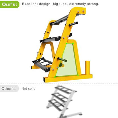 Kipika Heavy Duty 3 Tier Dumbbell Rack Multifunctional, Weight Rack for Dumbbells, Home Gym Equipment, Suitable for Storage of Dumbbell, Kettle Bell, Barbell Plate, Barbell Bar - color: 3 Tier Tilt Shelf