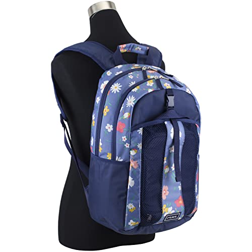FUEL Teens Student Water Resistant Backpack Set Lunch Bookbag Bag Soft Reusable Insulated Cooler Lunch Box Thermal Travel Office Lunch Bag,Purple Flowers - color: Dfb