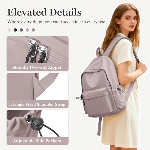 High School Bags Casual Daypack For Men Women Lightweight College Bookbag Waterproof Purple School Backpacks For Girls Boys Travel Laptop bag - color: A4-purple