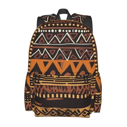 African Mud Cloth Tribal Travel Backpack for Men Women 15.6 inch Laptop Backpack Casual Daypack for Weekender - color: African Mud Cloth Tribal