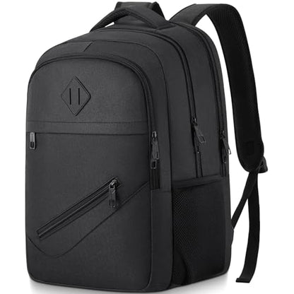 BIKROD Black Backpack, School Backpacks for Teen Boys & Girls, Student Bookbag Fits 17.3 Inch Laptop, Water Resistant Travel Backpack, Sturdy Anti Theft Computer Bag Gifts Men Women - color: Black, size: 17.3 Inch
