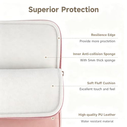 Laptop Case 15 inch, 15-16 inch Laptop Sleeve Compatible with MacBook Air 15 M4 A3241 M3 A3114 M2 A2941 2025-2023, Dell XPS 15, HP ASUS Lenovo Acer, Water-Resistant Computer Case Bag - color: Pink Color Blocking, size: 15-16 inch