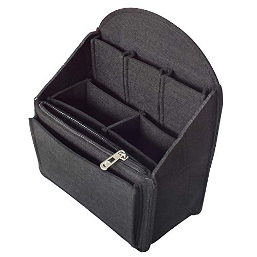VANCORE Felt Backpack Insert Organizer for Rucksack Handbag Travel Shoulder Bag (Black,Large) - color: Black, size: Large