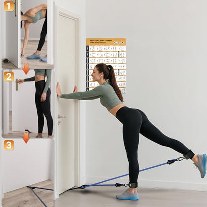 Readaeer Resistance Bands, Exercise Bands for Working Out, Work Out Bands with Handles for Men and Women for Indoor and Outdoor Sports