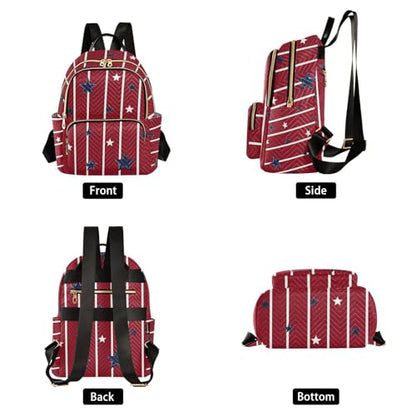 susiyo USA 250 Freedom Backpack for Women Red Navy 10L Bag Modern Ladies Backpacks Travel Casual Daypack - color: Blue Red Navy, size: Small