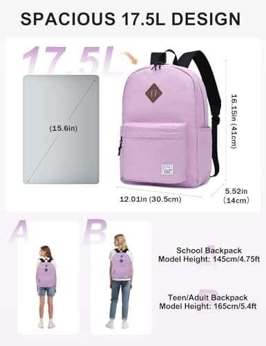 VASCHY Daypack Backpack, Orchid, Medium - color: Orchid