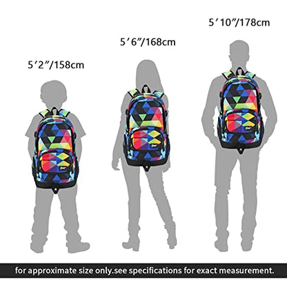 rickyh style School Backpack Travel Bag for Men & Women Lightweight College Back Pack with Laptop Compartmen - color: 04 Triangle Color
