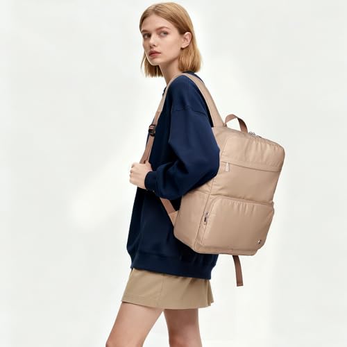 Lightweight Nylon Backpack for Women Men, 15.6 Inch Ladies backpacks Laptop Casual Daypack for Work Travel Dark Blue - color: Dark Blue