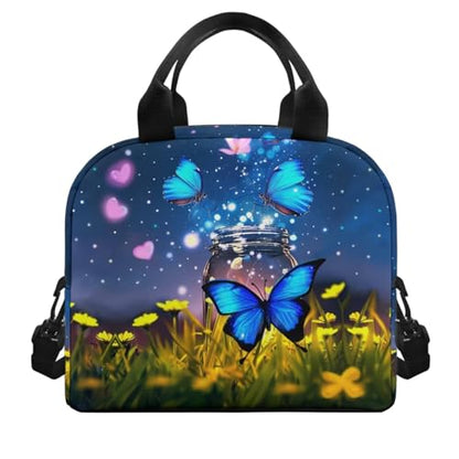 Flashideas Butterfly Backpack for Girls Kids Backpack with Lunch Box Stainless Steel Water Bottle and Water Bottle Holder with Strap 4Pcs Set 17" Elementary Bookbag with Compartments Sturdy School Bag - color: Butterfly