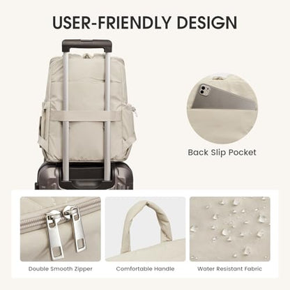 G4Free Diaper Bag Backpack for Moms Dads Travel Baby Bag with Pacifier Case & Insulated Pockets,Beige - color: Beige