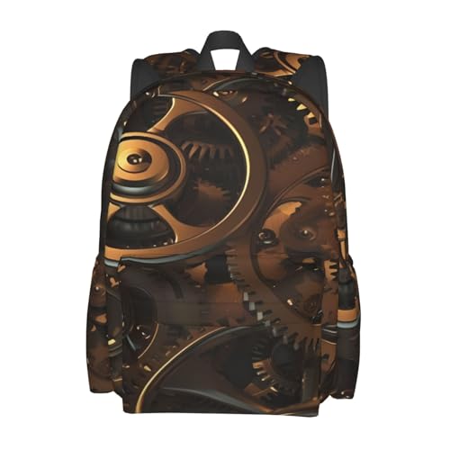 Cool Steampunk Gears Travel Backpack for Men Women 15.6 inch Laptop Backpack Casual Daypack for Weekender - color: Cool Steampunk Gears