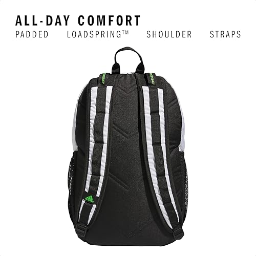 adidas Excel Backpack for Men & Women – Durable Large Athletic Laptop Bag - color: White/Bright Royal Blue/Black, size: OSFA
