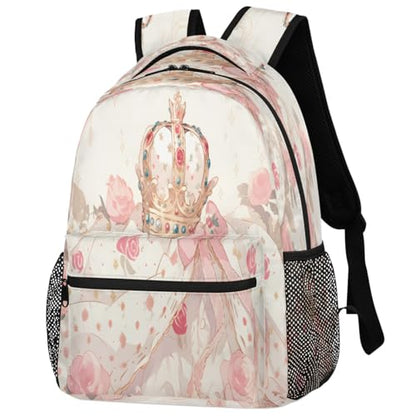 Crown Veil Laptop Backpack for Women 17 inch Backpacks Lightweight Computer Bag Rucksack Casual Daypack Work Travel - color: Multicolor-3