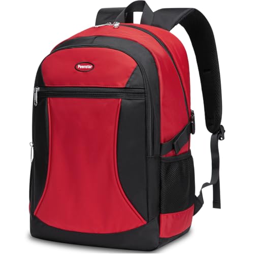 Kids Backpack for Big Boys Bookbag Middle Junior High College Student Back to School Teen Teenage Youth Schoolbag Ages 8-12 10-12 12-14 Years Old Mochilas Escolares Para Adolescentes Large 18 Inch Red - color: Red