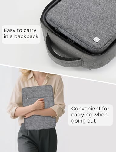 DOMISO Laptop Case Laptop Sleeve Cover Compatible with 14 inch MacBook Pro M4/M3/M2/M1 Pro/Max 2024-2021, Compatible with 13.3 inch HP Dell ASUS Notebook, Water-Resistant Bag with Pocket,Grey - color: Grey, size: 13-13.3 inch