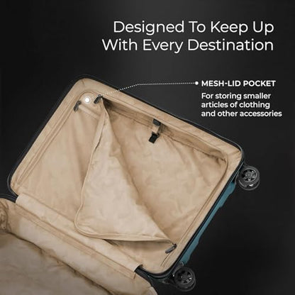 Briggs & Riley 30 Inch Large Checked Luggage - Extra Capacity Hard Shell Heavy Duty Travel Suitcase 360 Degree Spinner Wheels - TSA Lock - Integrated Garment Compartment - Torq Collection - Ocean - color: Ocean, size: 30"