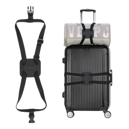 Luggage Bungee Bag Bungee, Luggage Straps Suitcase Adjustable Belt – an Adjustable and Portable Travel Suitcase Accessory-Black Buckle - color: Black buckle