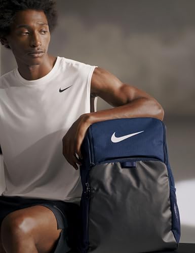 Nike Unisex Adult Gameday Brasilia 9.5 Training Backpack (24L or 30L) | Mens and Womens - color: Midnight Navy/Black/White, size: X-Large