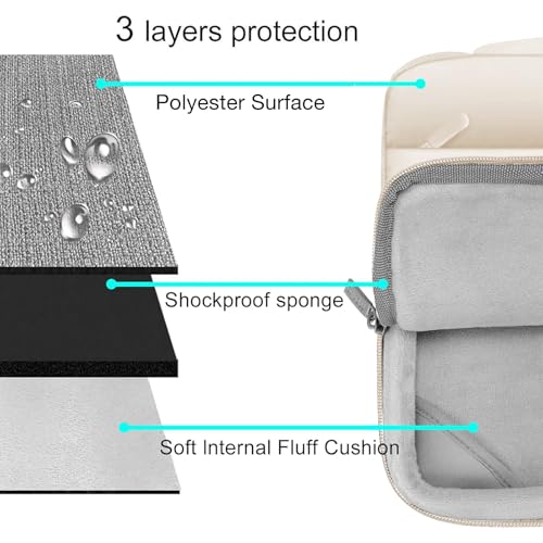 MOSISO Compatible with MacBook Air 15 inch Case M5 2026 M4 2025 M3 2024 M2 2023 A3448 A3241 A3114 A2941, Plastic Hard Shell Case&Puffy Sleeve Bag&Keyboard Skin&Webcam Cover&Screen Film, Sand - color: Sand