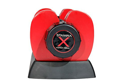 Stamina X Versa-Bell Adjustable Dumbbell 10-50 lb w/ Smart Workout App - 9 in 1 Adjustable Weight Set - Strength Training Equipment for Home Gym Weightlifting