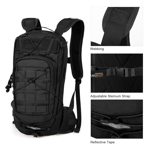 Mardingtop10L Small Tactical Molle Hydration Backpack,Cycling Backpack for Biking,Cycling and Running EDC Daypack - color: Black-New