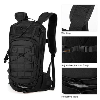Mardingtop10L Small Tactical Molle Hydration Backpack,Cycling Backpack for Biking,Cycling and Running EDC Daypack - color: Black-New