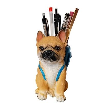 Dog Pen Holder for Desk French Bulldog Gifts for Men Women and Kids Unique Pen Pencil Holder Cup Funny Desktop Organizer for Home Office School Desk Decor (French Bulldog) - style: French Bulldog