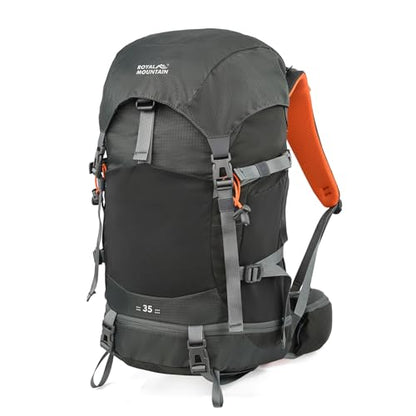 Hiking Backpack for Women Men,30+5L Waterproof Camping Backpacking Backpack - color: Gray