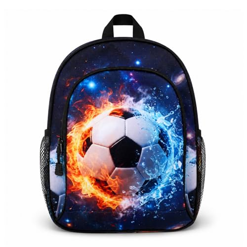 Boys Backpack for Kids Ages 6-8 School Backpack for Boys World Soccer Lovers Fans Bookbag for Elementary School Kindergarten with Chest Strap - color: Soccer Backpack
