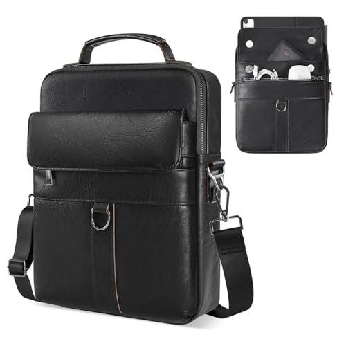 13 Inch Laptop Leather Sleeve for 2026-2022 MacBook Air 13 M5 M4 M3 M2 A3449 A3240 A3113 A2681, 13" MacBook Neo A18, Protective Carrying Bag Shoulder Travel Case with Pockets, Black - color: Black, size: 13 Inch
