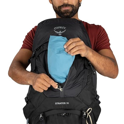 Osprey Stratos 36L Men's Hiking Backpack - Lightweight Backpacking Pack with Waterproof Raincover - Camping Bag, Pine Leaf - color: Pine Leaf, style: 36l