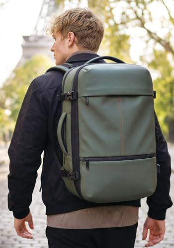 IKYWT 80L Vacuum Seal Travel Backpack with Compression System | Expandable, 5kPa High Power Pump, 17” Laptop Compartment, TSA Lock, Water-Resistant