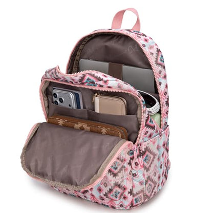 Montana West Backpack Purse for Women Western Aztec Backpack Purse Lightweight Casual Daypack for Travel - color: C-pink