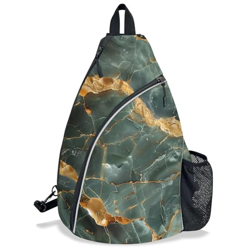 Pickleball Bag for Women Men Adjustable Crossbody Sling Backpack Hold Pickleball Paddle Water Bottle - color: Multicolor 14