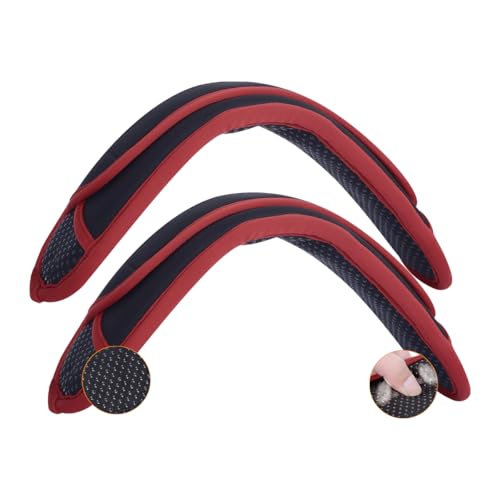 2 Pack Universal Shoulder Pads for Bags Non-Slip Thick Enhance The Comfort and Stability of Shoulder Bags,Messenger Bags,Backpacks and Belts-Perfect for Outdoor Sports Enthusiasts - color: Red-Black-2