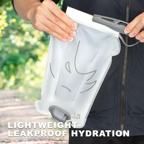 N NEVO RHINO Hydration Bladder 2L-3L,Water Reservoir for Hiking Backpack Leak Proof Water Storage Bladder,BPA-Free Water Pouch Hydration Pack for Camping Cycling Running - color: 1.5L water bladder