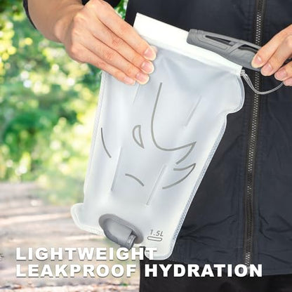 N NEVO RHINO Hydration Bladder 2L-3L,Water Reservoir for Hiking Backpack Leak Proof Water Storage Bladder,BPA-Free Water Pouch Hydration Pack for Camping Cycling Running - color: 1.5L water bladder