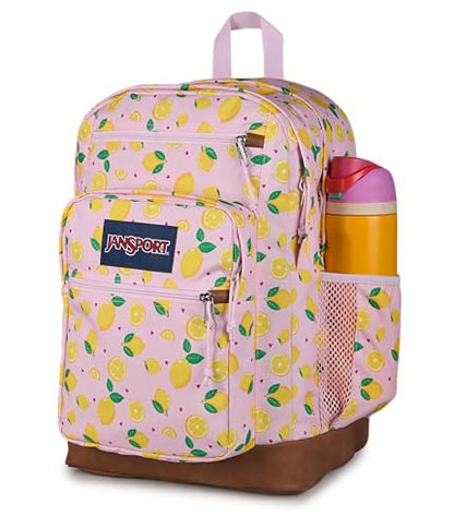 JanSport Cool Backpack with 15-inch Laptop Sleeve, Large Computer Bag Rucksack with 2 Compartments, Ergonomic Straps, Lemonade Stand - color: Lemonade Stand Pink Ice/Yellow/Green