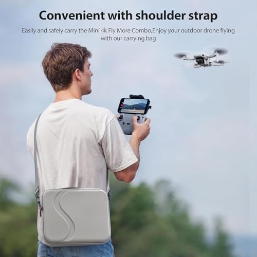 Tomat MINI 4K Carry Case Portable Travel Bag for DJI MINI 4K /Mini 2 SE Fly More Combo Accessories | Portable Travel Bag Storage 1*Charging Hub, 3*Batteries,1*Mini 4k Drone,1*RC-N1 Remote Controller Accessories