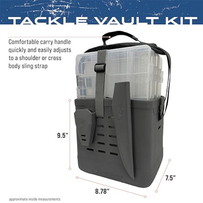 FROGG TOGGS EVA Tackle Vault, Lightweight, Customizable Fishing Tackle Bag - color: Gray, style: 3700 Kit