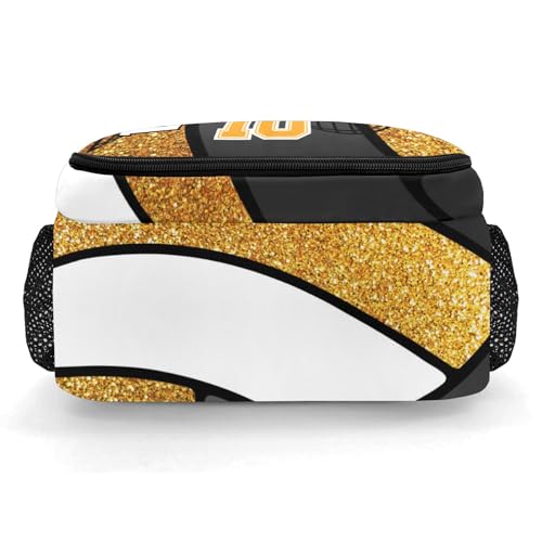 Volleyball Gold Print Shoulders Bag Backpacks Casual Daypacks for Women Men Sports Party - color: Muilti 3