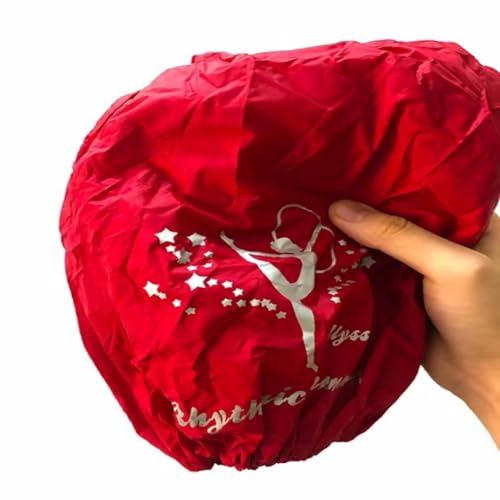 Artistic Gymnastic Protective Cover,Rhythmic Gymnastics Ring Calisthenics Equipment Appratus Accessory Case Cover Fits Up to 5 Rings of 70~90cm - color: Rose Red