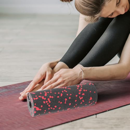 Compact Foam Roller Muscle Release Massager Hollow Portable Red Foam Roller for Body Rolling Fitness and Travel
